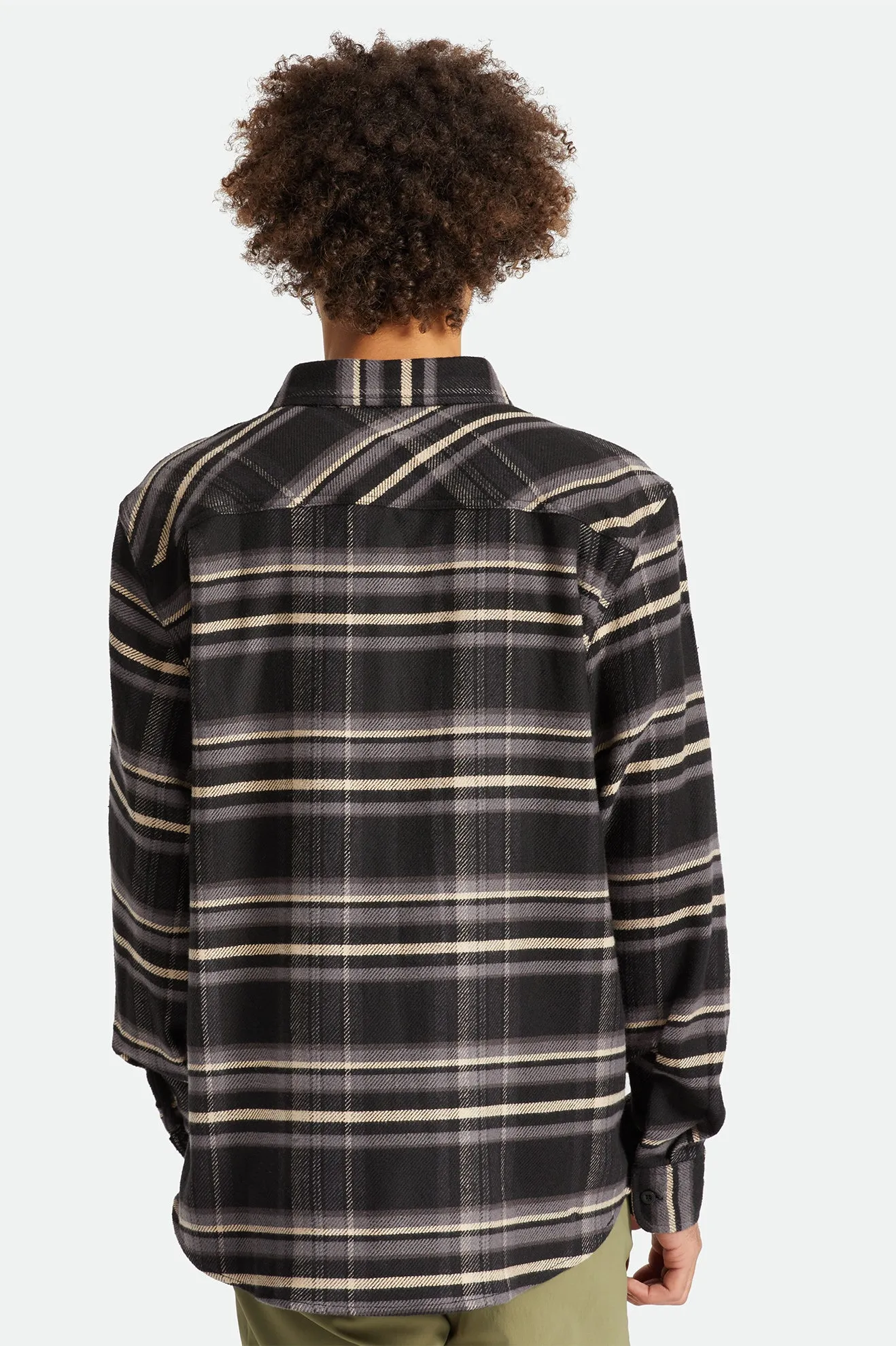 Bowery Stretch L/S Utility Flannel - Black/Charcoal Ii sold by Brixton product image thumbnail 4