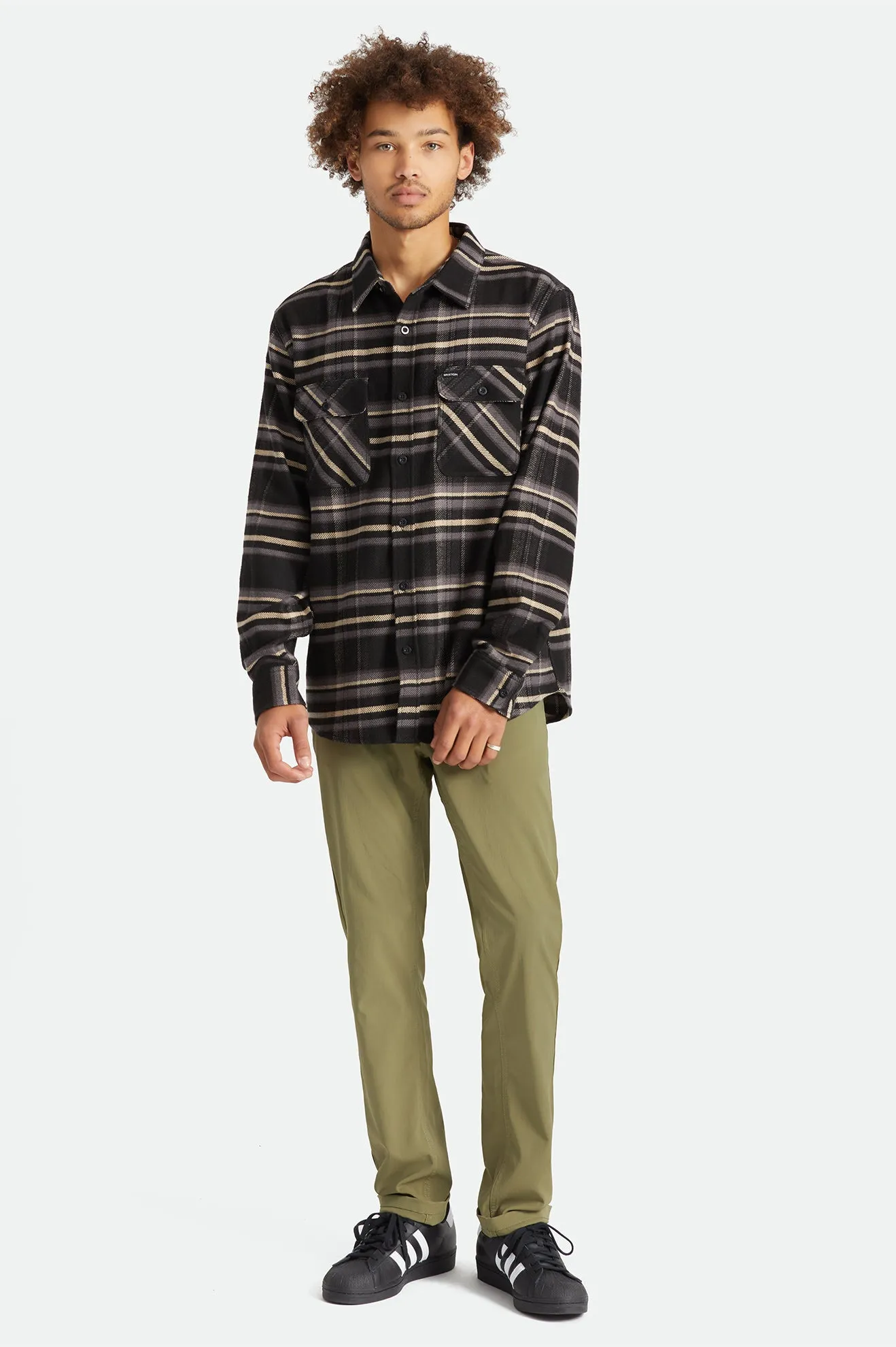 Bowery Stretch L/S Utility Flannel - Black/Charcoal Ii sold by Brixton product image thumbnail 2
