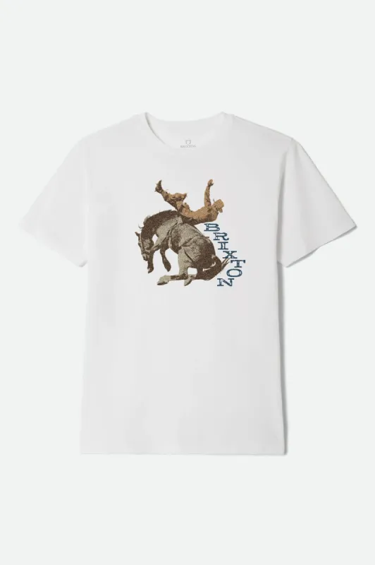 Rowdy S/S Tailored T-Shirt - White sold by Brixton