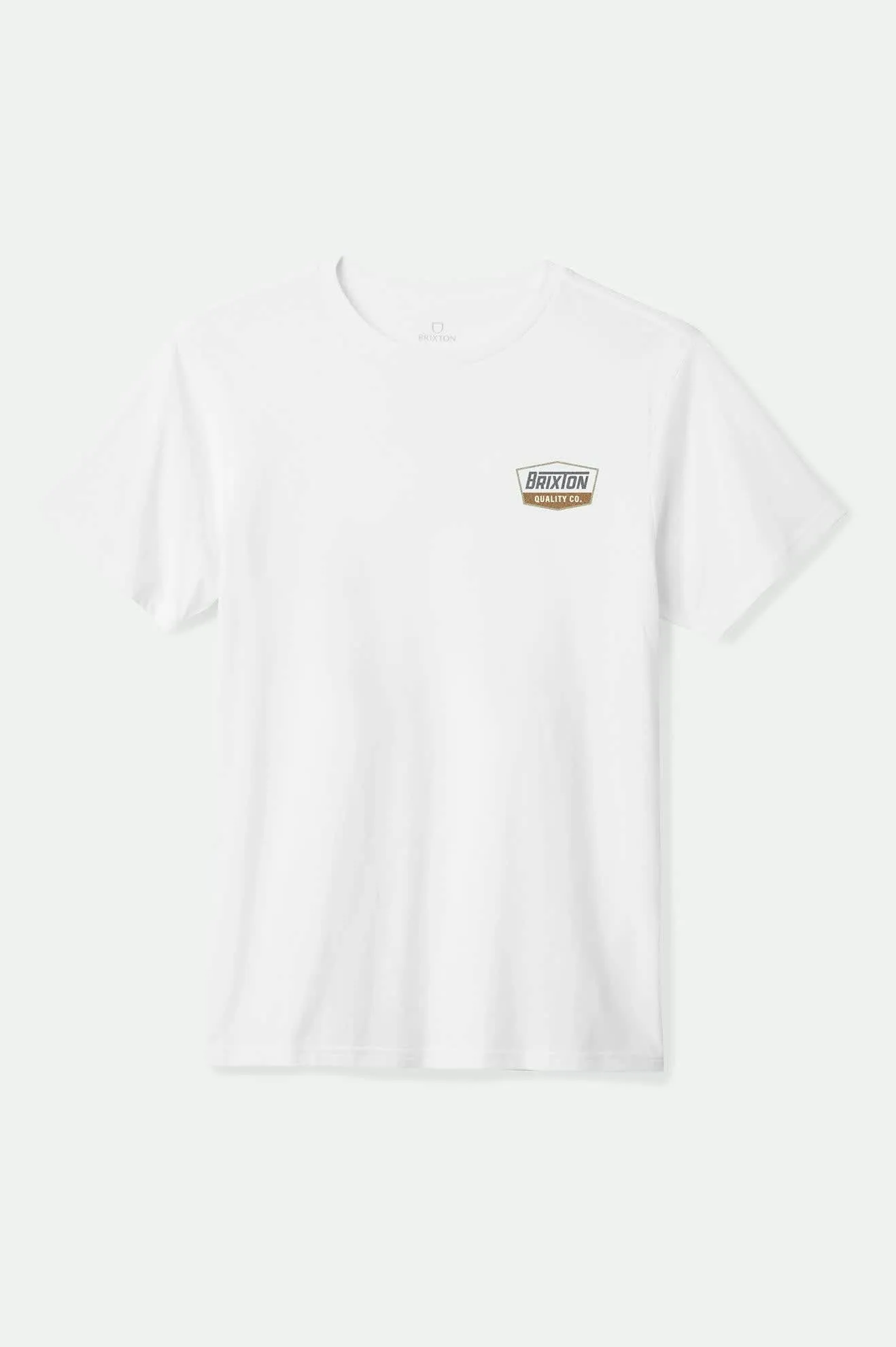 Regal S/S Standard T-Shirt - White/Charcoal/Light Brown sold by Brixton
