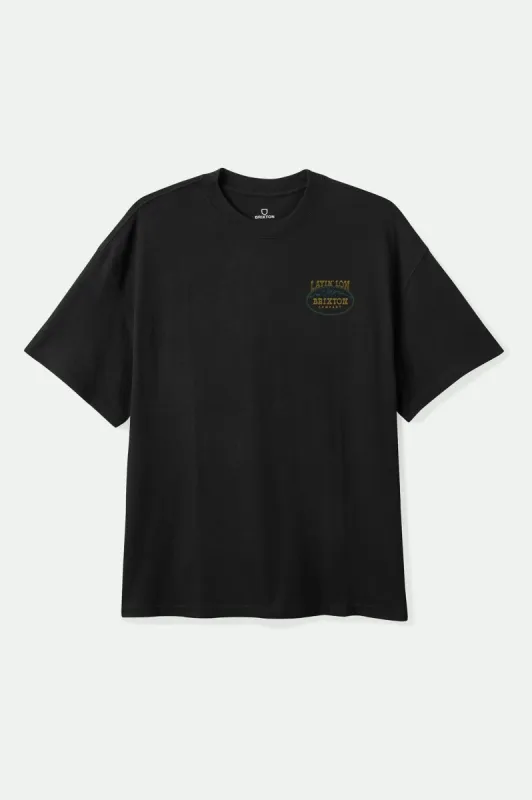 Layin' Low S/S Standard T-Shirt - Black sold by Brixton