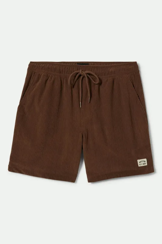 Everyday Corduroy Short - Pinecone Brown sold by Brixton