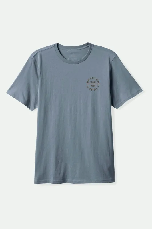 Oath V S/S Standard T-Shirt - Basalt/Dark Brown/Rust sold by Brixton