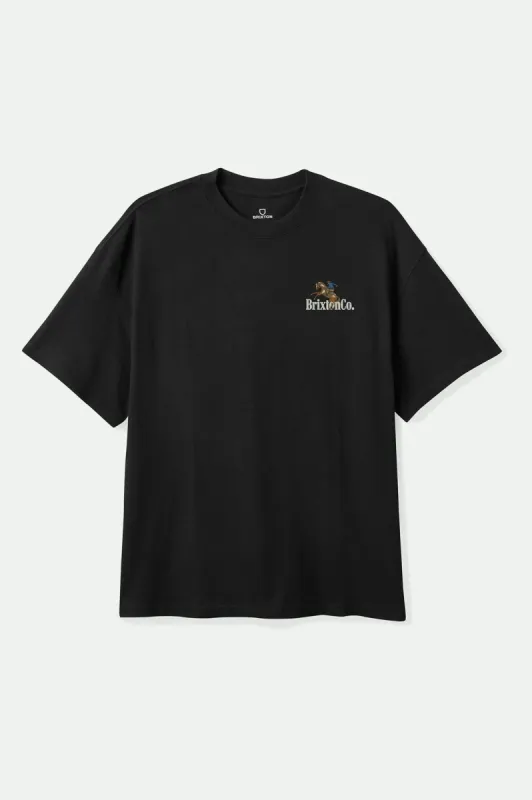Inwood S/S Standard T-Shirt - Black sold by Brixton