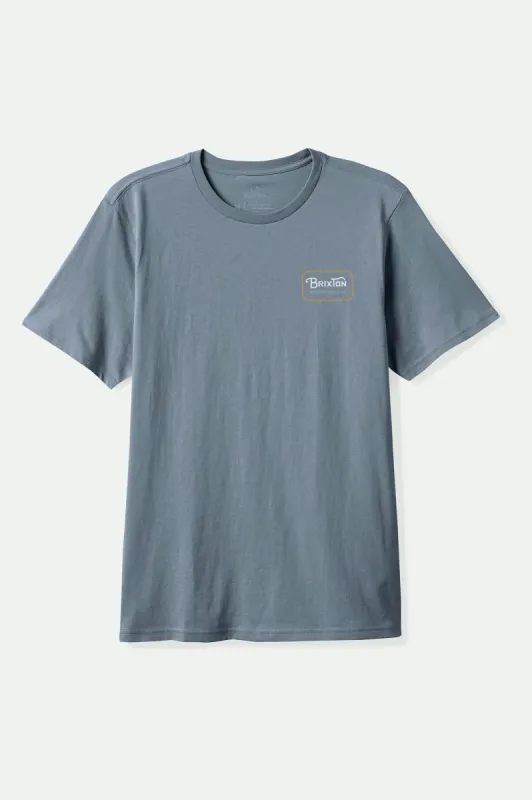 Grade S/S Standard T-Shirt - Basalt/White/Washed Copper sold by Brixton