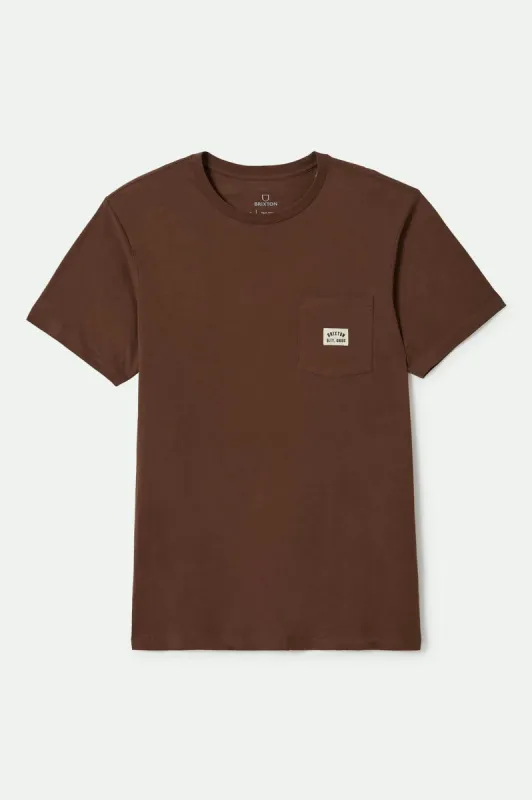 Woodburn S/S Tailored Pocket T-Shirt - Pinecone Brown sold by Brixton