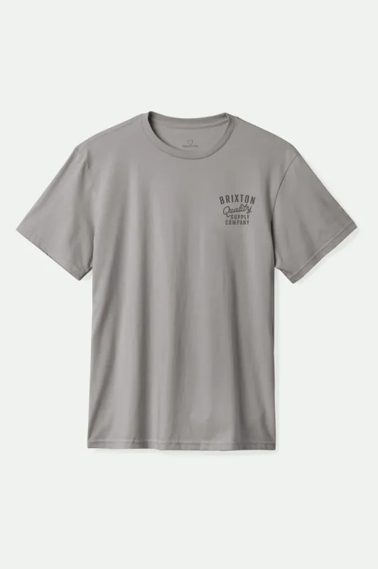 Hubal S/S Tailored T-Shirt - Heather Grey sold by Brixton