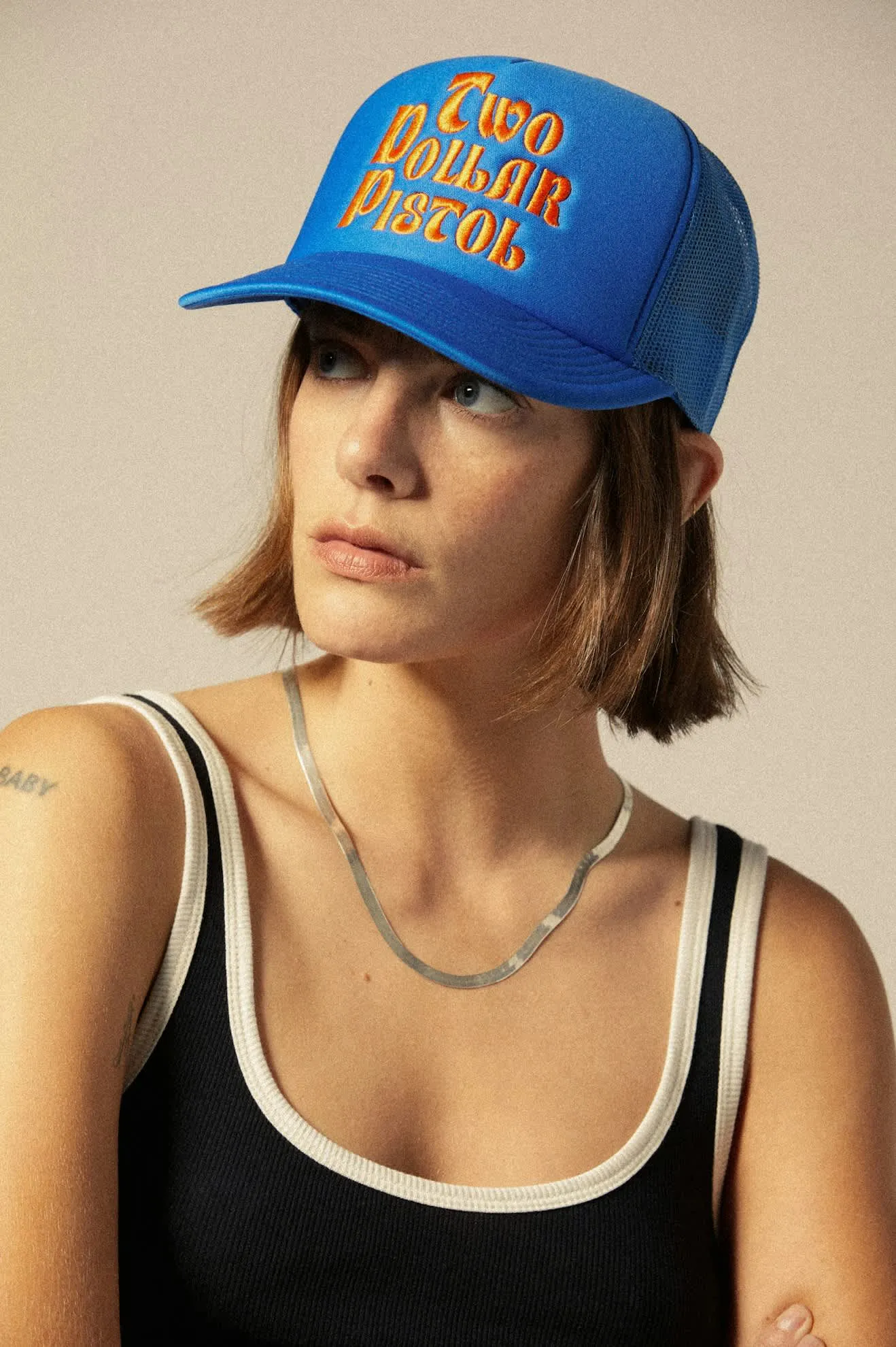 Two Dollar Pistol Netplus Trucker Hat - Electric Blue/Electric Blue sold by Brixton product image thumbnail 4