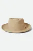 Swindle Straw Fedora - Natural/Natural sold by Brixton