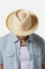 Swindle Straw Fedora - Natural/Natural sold by Brixton