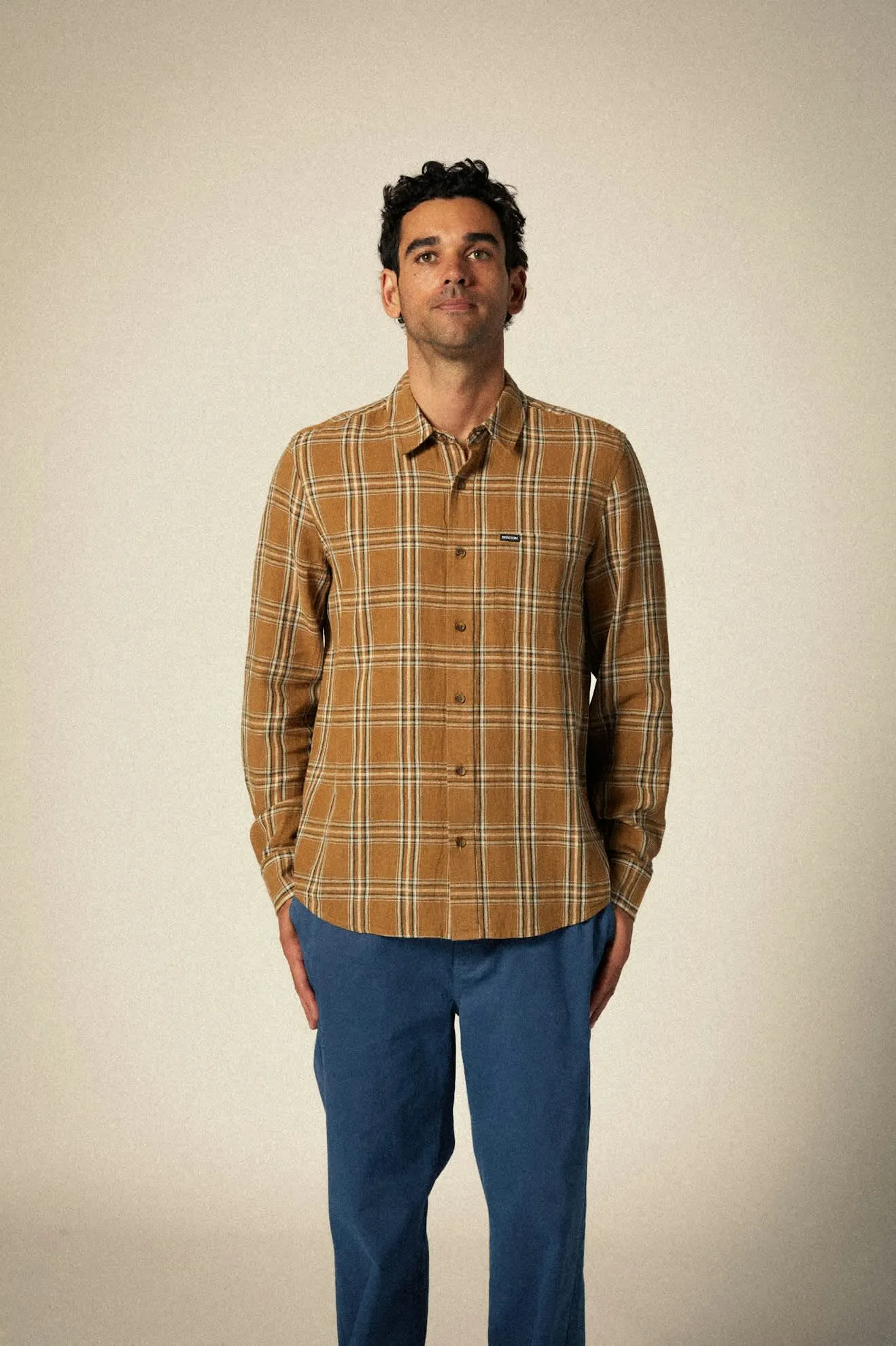 Charter Linen Blend L/S Shirt - Washed Copper/Whitecap Plaid sold by Brixton product image thumbnail 2