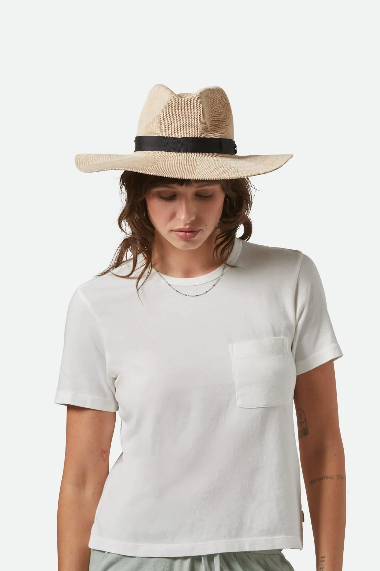 Lyons Knit Pattern Packable Hat - Light Tan/Light Tan sold by Brixton product image thumbnail 2