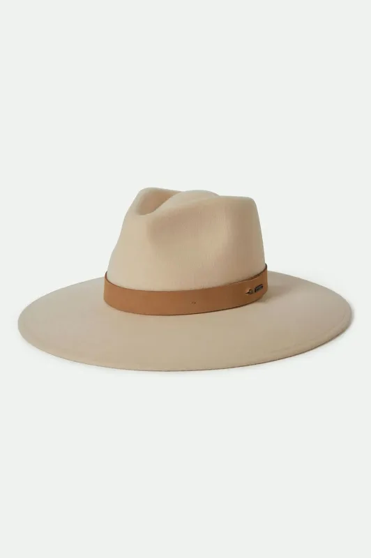 Eleanor Felt Packable Hat - Macadamia sold by Brixton