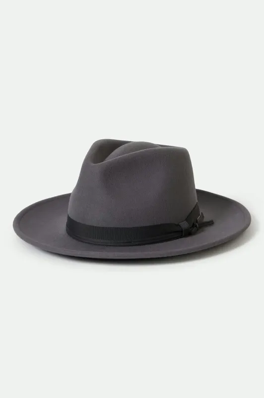 Dayton Convertabrim Rancher Hat - Grey sold by Brixton