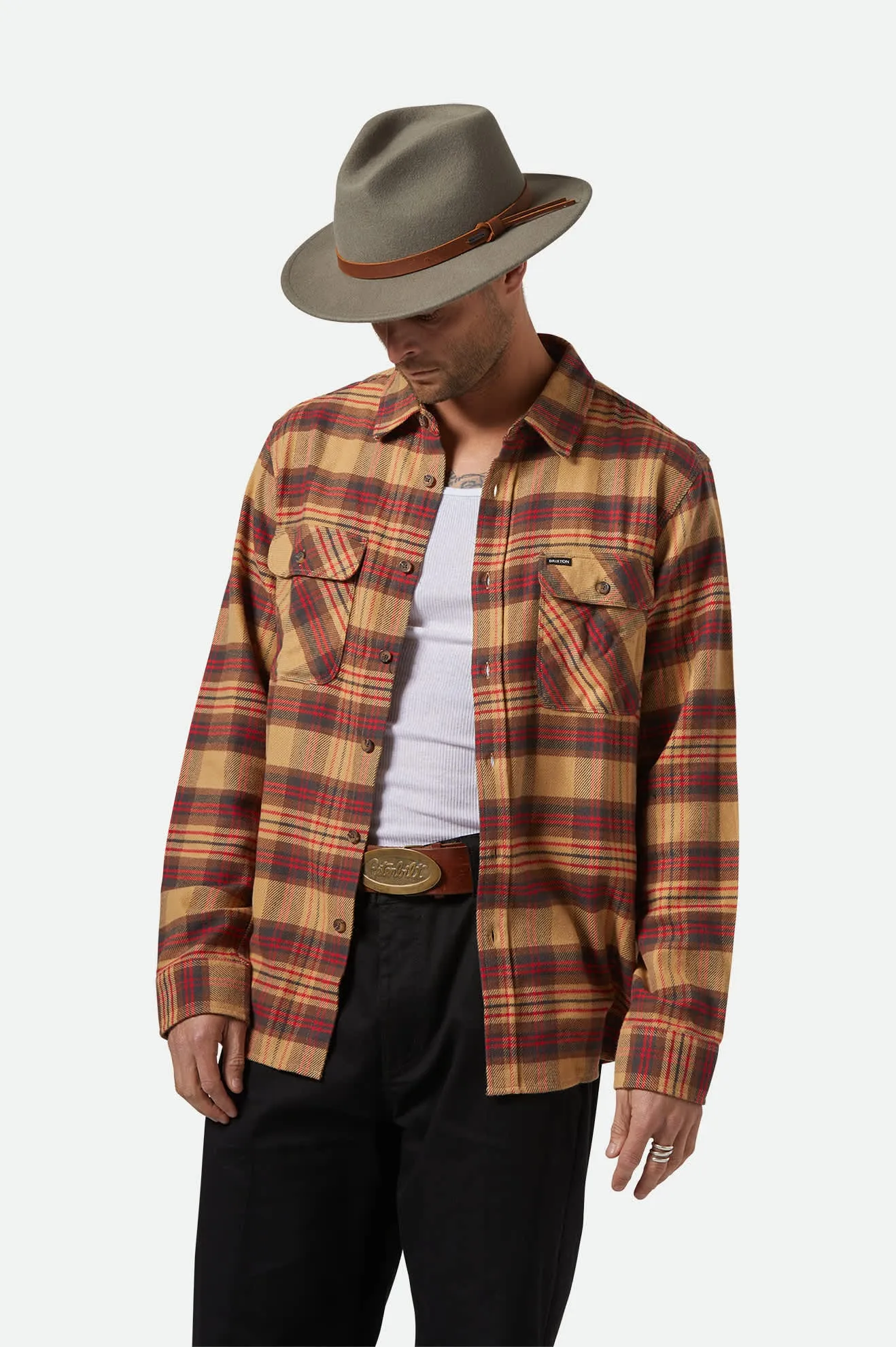 Messer Traditional Fedora - Brindle sold by Brixton product image thumbnail 2
