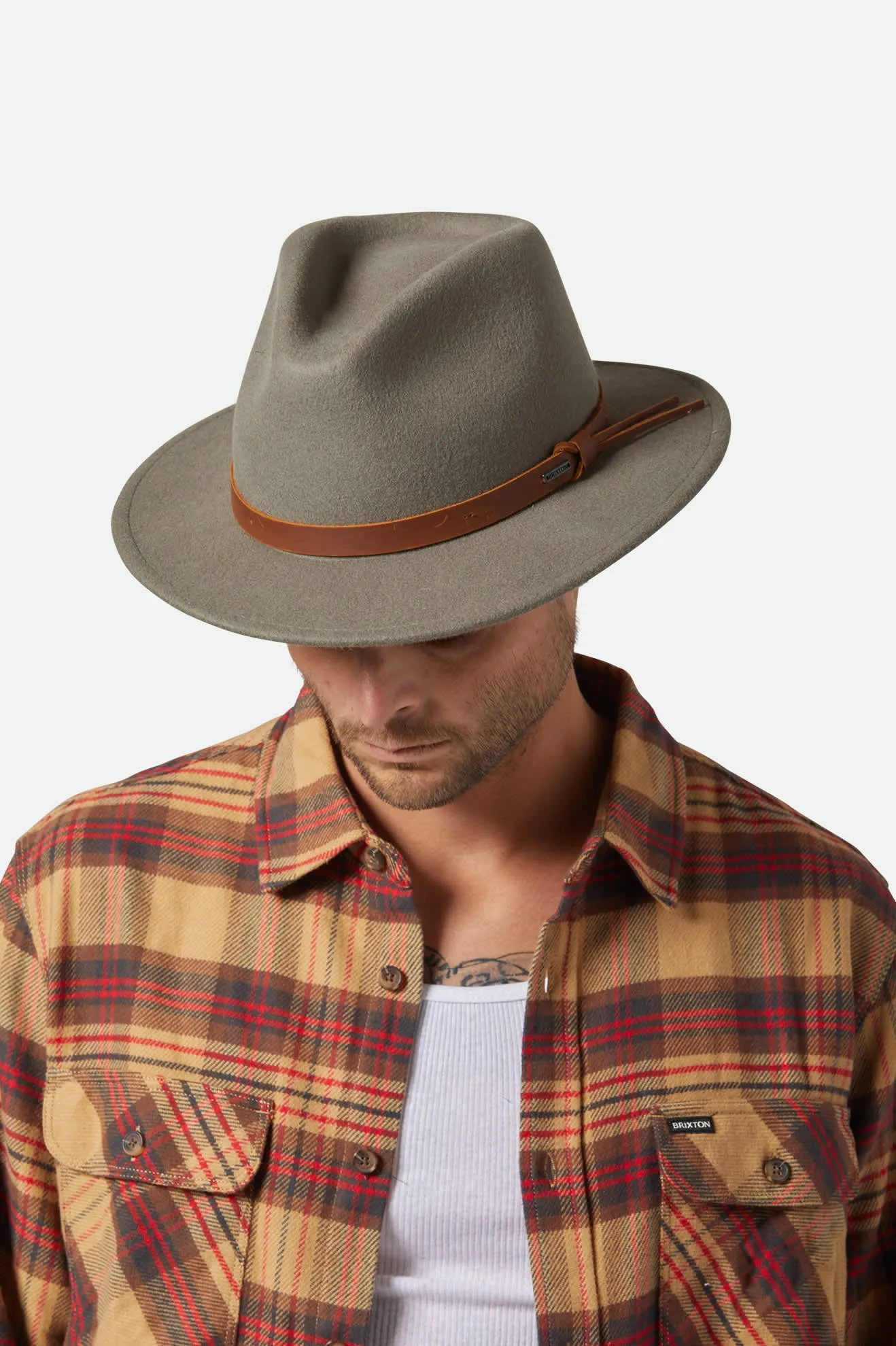 Messer Traditional Fedora - Brindle sold by Brixton product image thumbnail 5