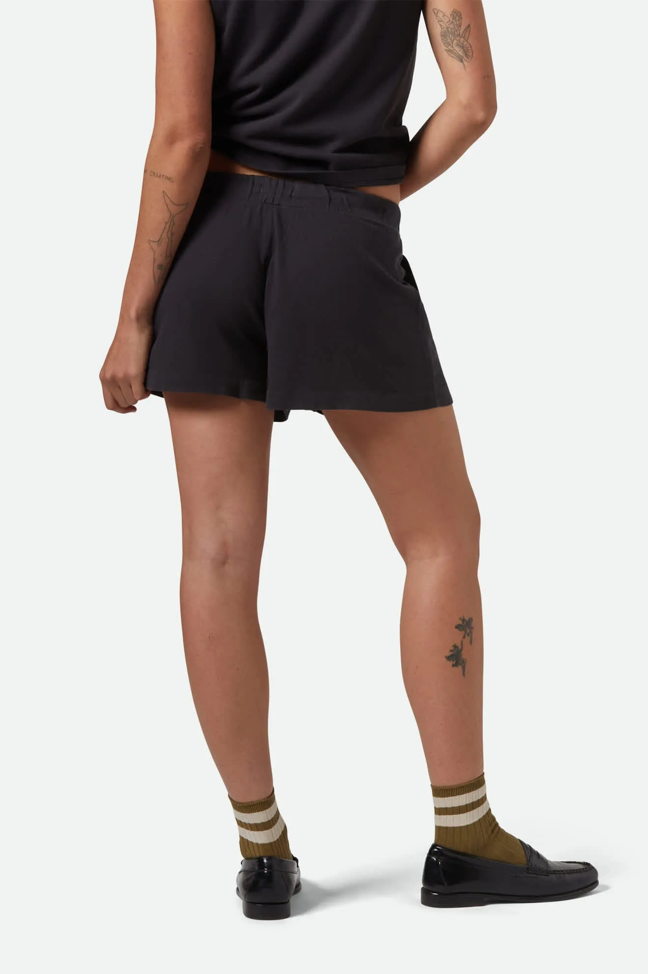 Carefree Organic Garment Dyed Lounge Short - Black sold by Brixton product image thumbnail 4
