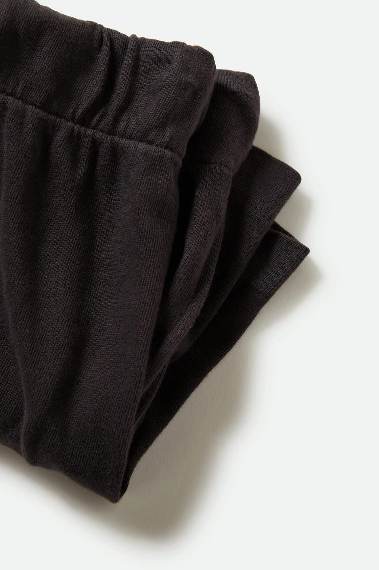 Carefree Organic Garment Dyed Lounge Short - Black sold by Brixton product image thumbnail 5