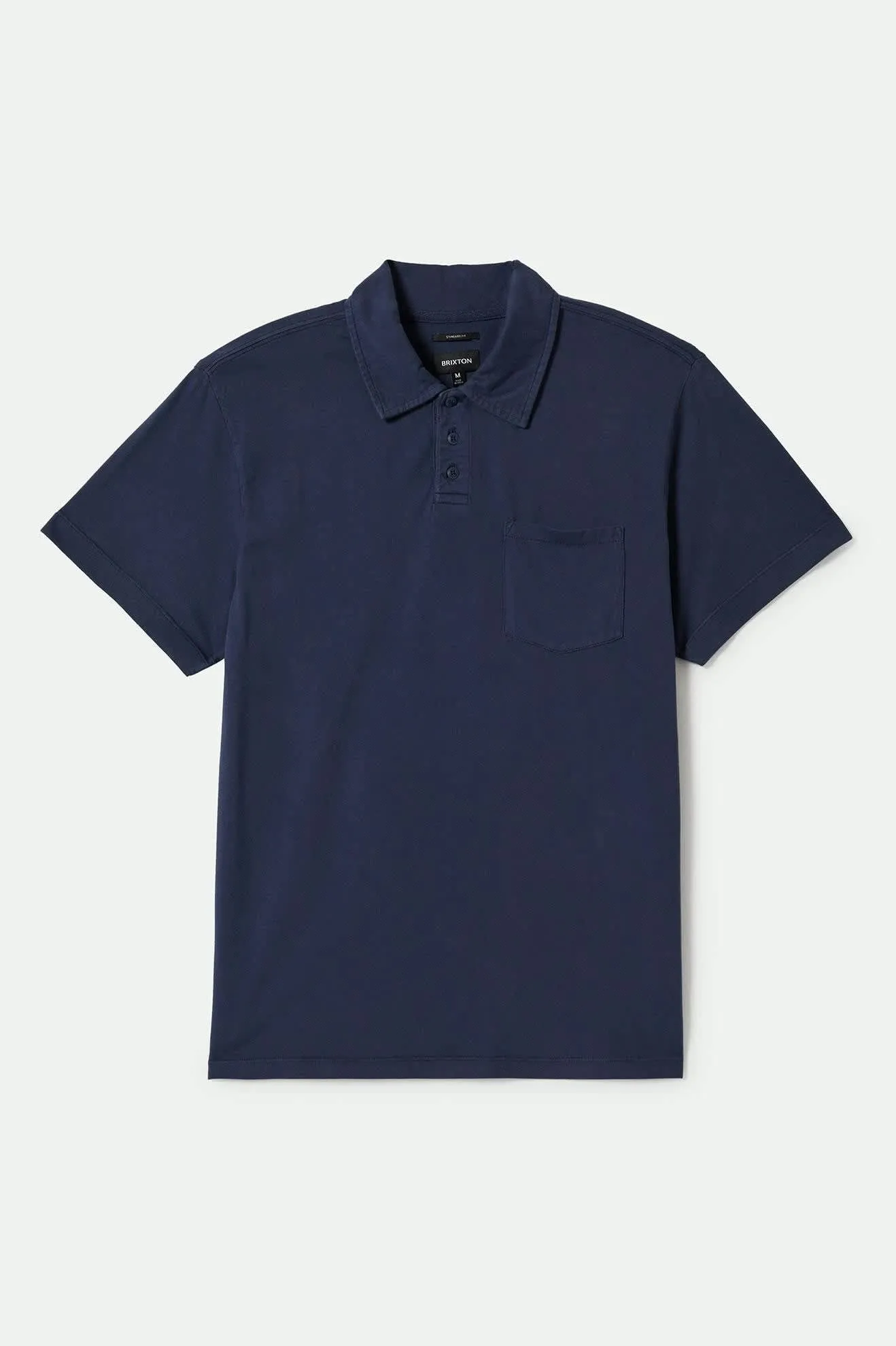 Vintage Wash S/S Polo - Washed Navy sold by Brixton
