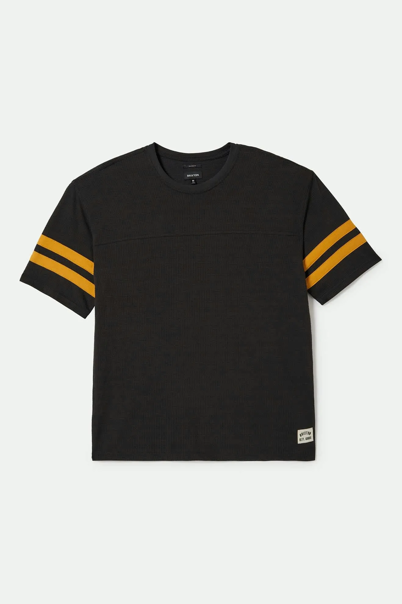 Vintage Football Mesh Jersey T-Shirt - Washed Black/Ray Flower sold by Brixton