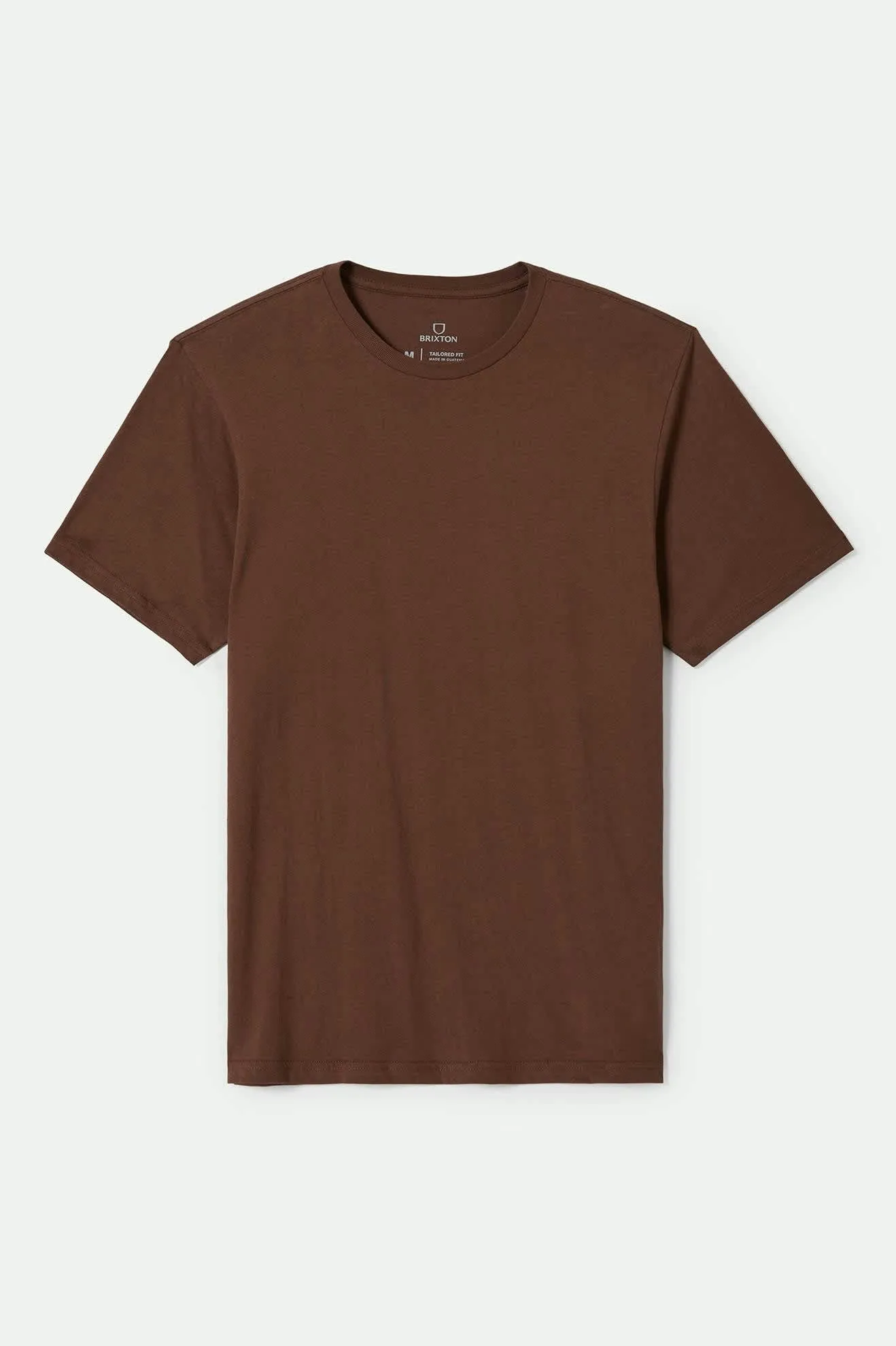 Premium Cotton S/S Tailored T-Shirt - Pinecone Brown sold by Brixton