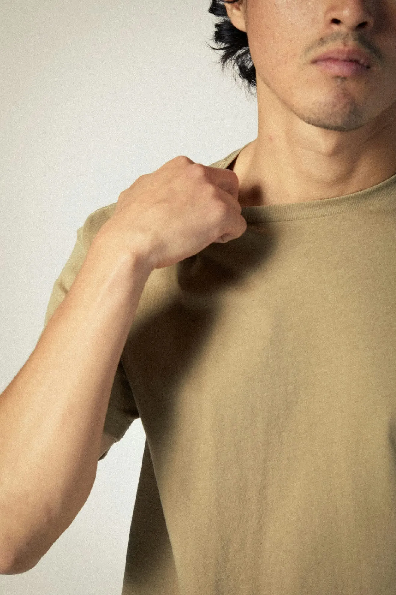 Premium Cotton S/S Tailored T-Shirt - Khaki sold by Brixton product image thumbnail 4