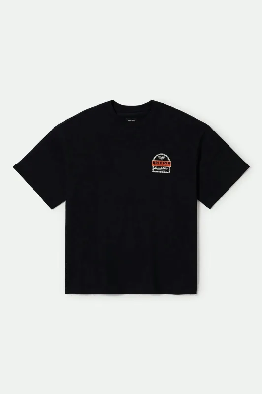 Drayton Heavyweight Relaxed T-Shirt - Black Classic Wash made by Brixton