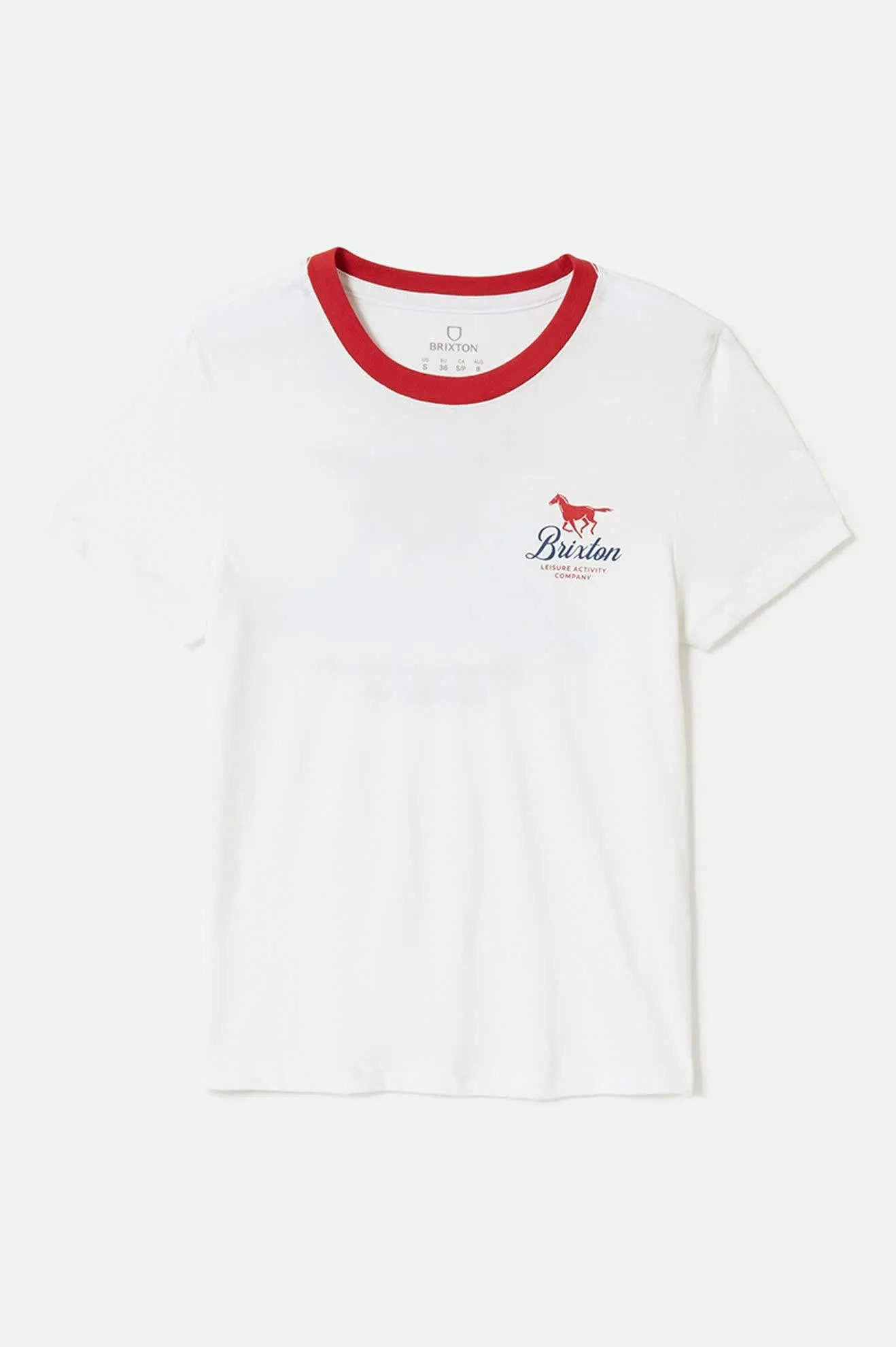 Leisure Activity Fitted Crew T-Shirt - White sold by Brixton