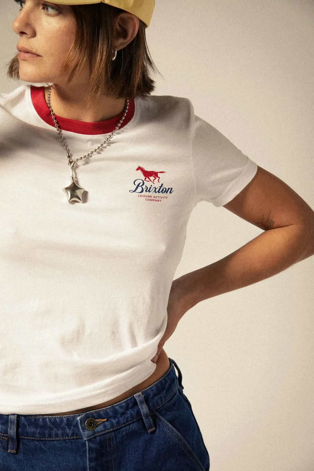 Leisure Activity Fitted Crew T-Shirt - White sold by Brixton product image thumbnail 5