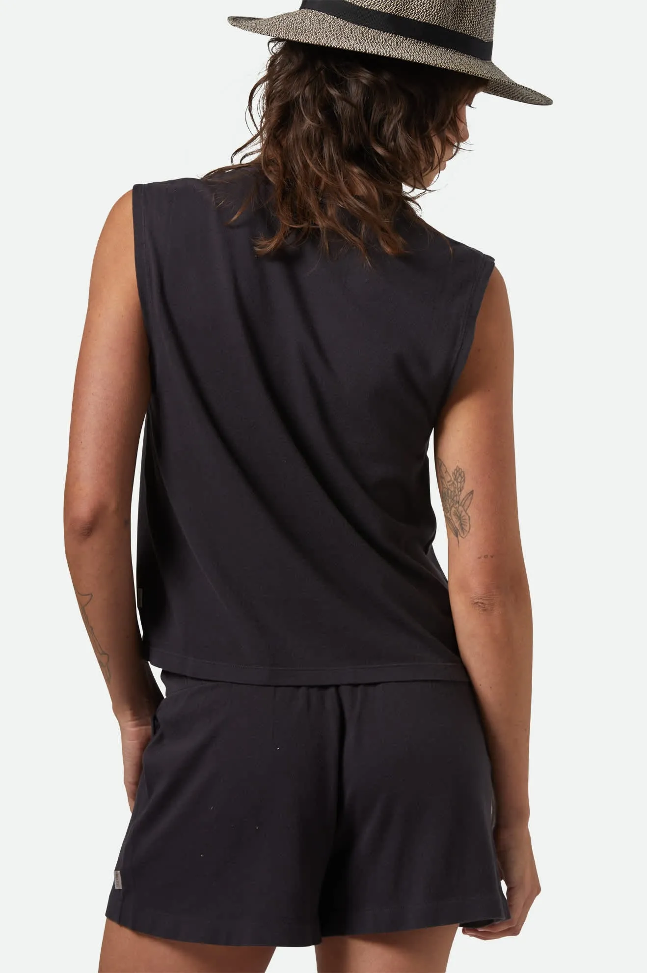 Carefree Organic Garment Dye Muscle Tank - Black sold by Brixton product image thumbnail 3