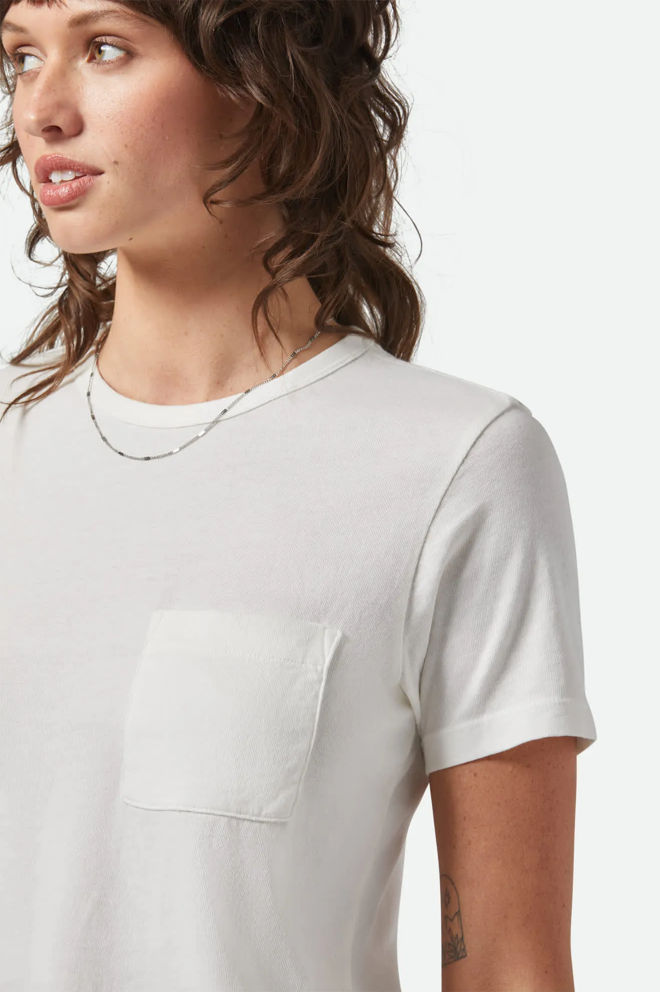 Carefree Organic Garment Dye Perfect T-Shirt - Off White sold by Brixton product image thumbnail 5