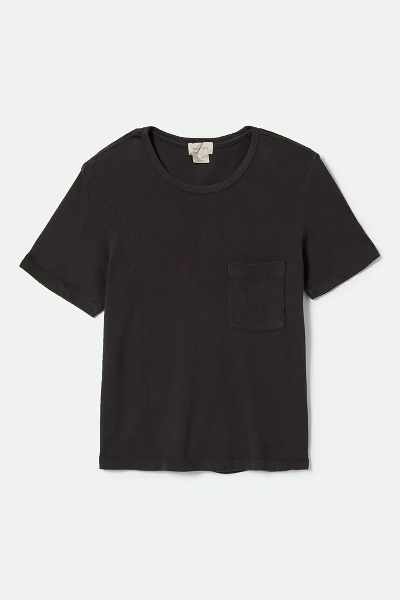 Carefree Organic Garment Dye Perfect T-Shirt - Black sold by Brixton