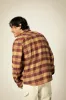 Bowery L/S Flannel - Curry/Washed Black/Crimson sold by Brixton