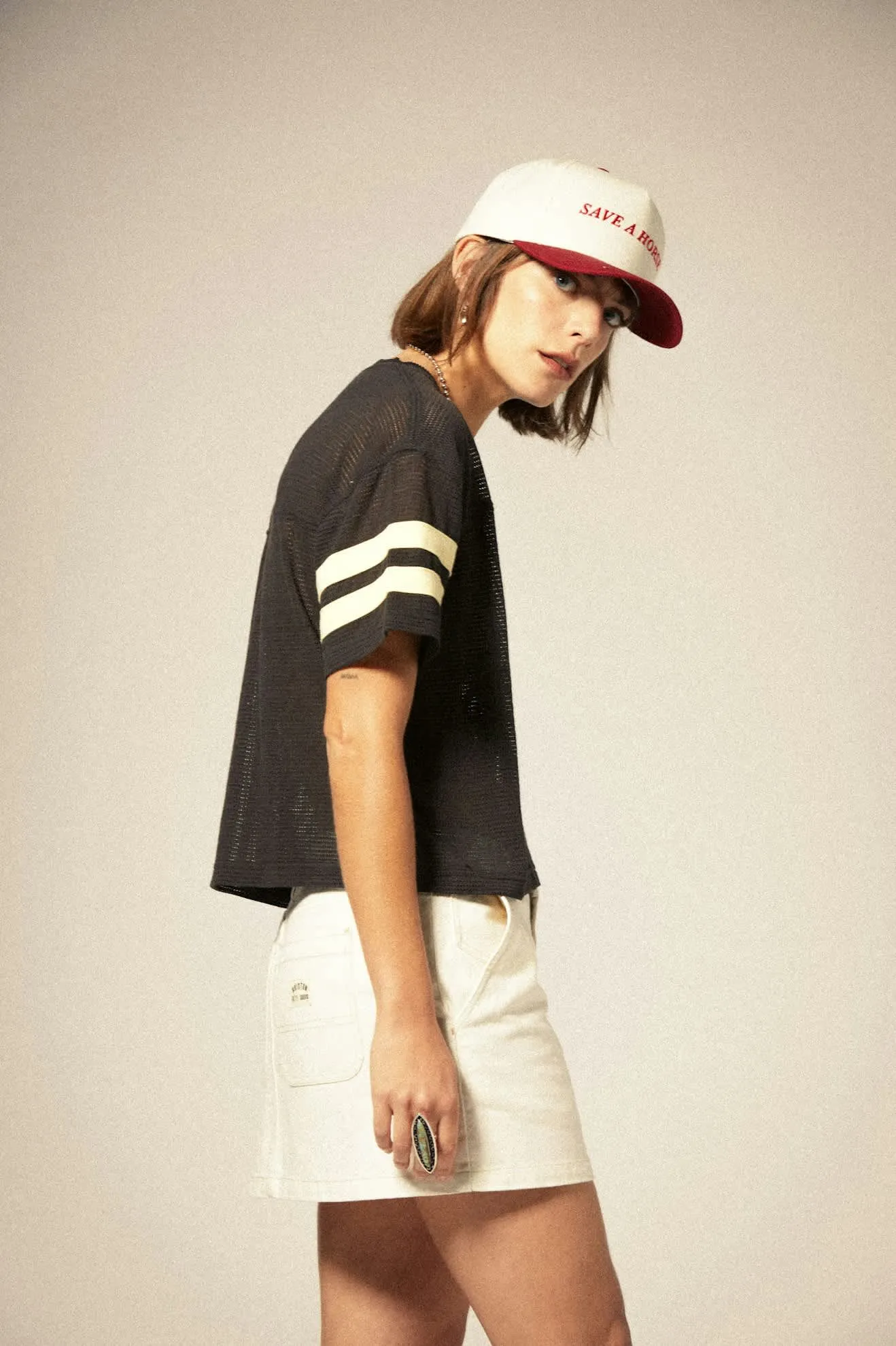 Save A Horse Netplus Snapback - Crimson/Off White sold by Brixton product image thumbnail 4