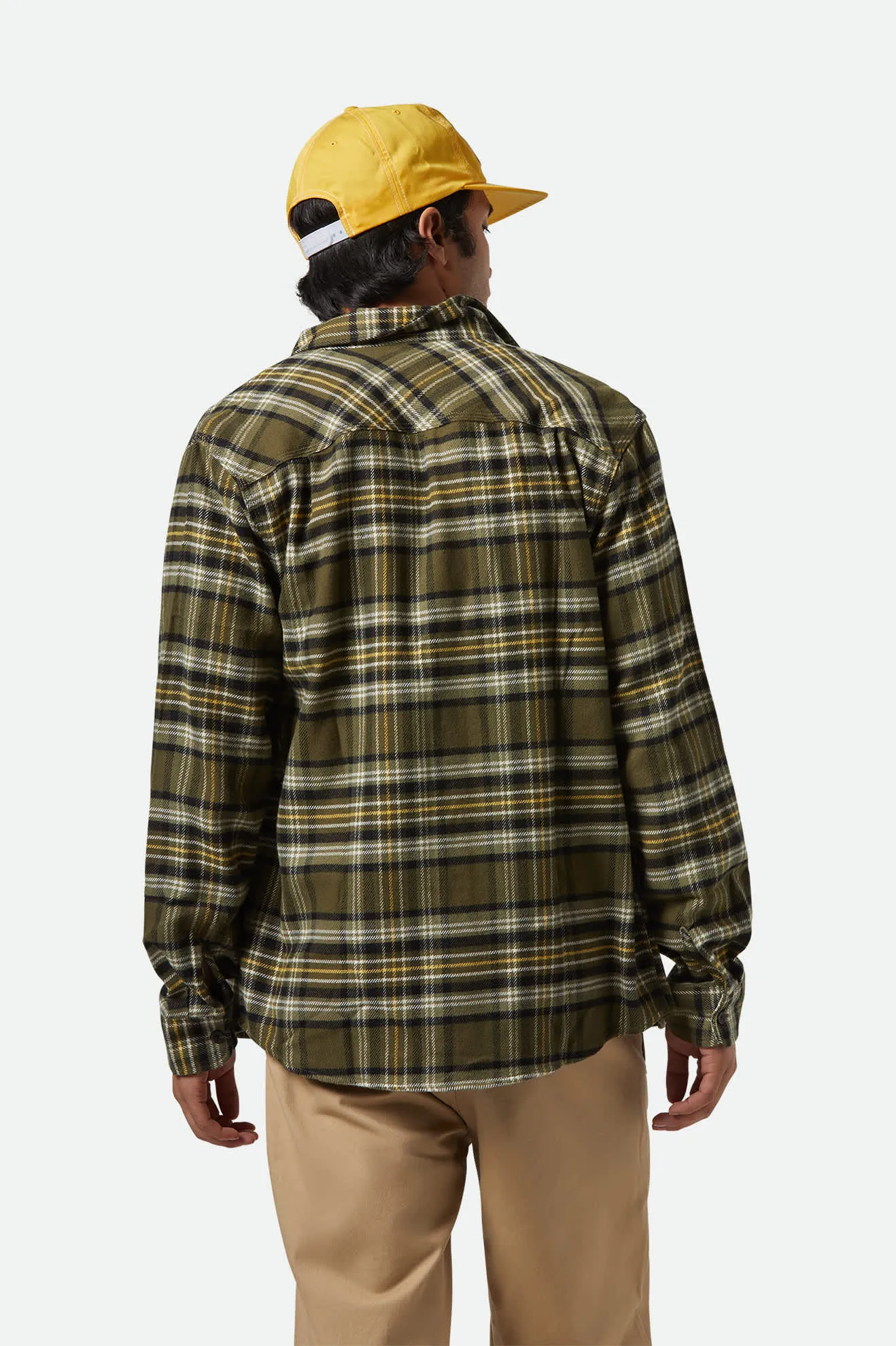 Bowery L/S Flannel - Ivy Green/Olive Surplus/Black sold by Brixton product image thumbnail 3