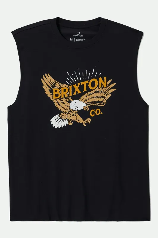 Keller Muscle Tank Top - Black sold by Brixton