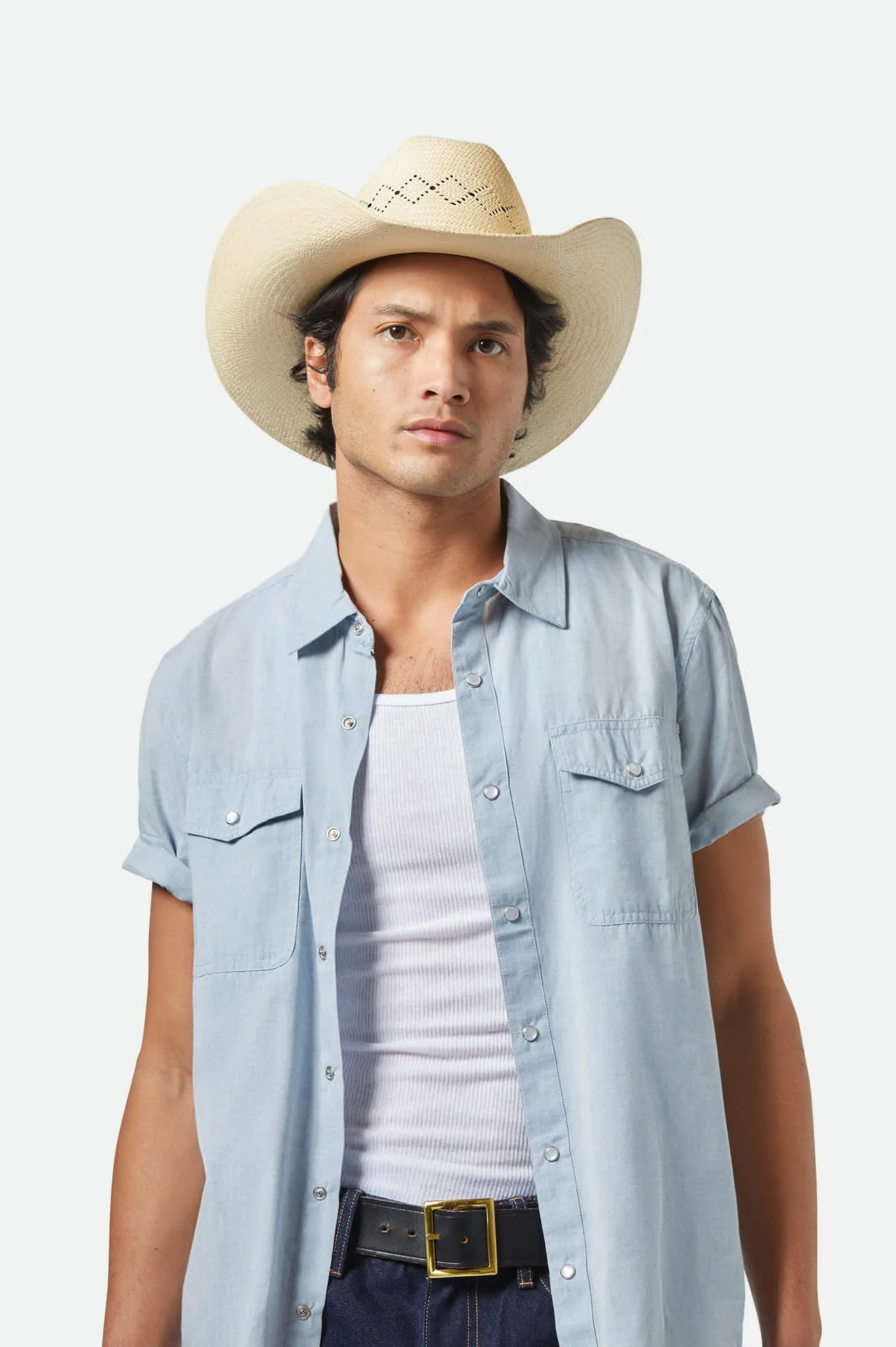 Laredo Panama Straw Cowboy Hat - Catalina Sand sold by Brixton product image thumbnail 2