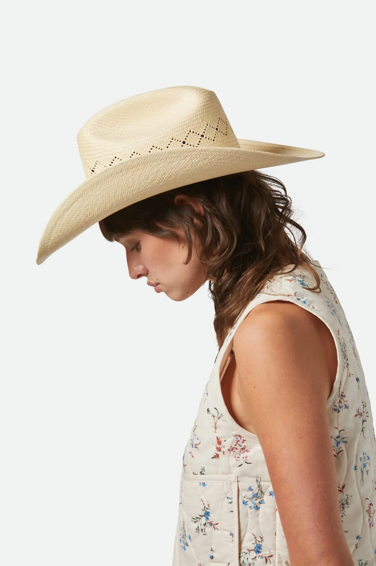 Laredo Panama Straw Cowboy Hat - Catalina Sand sold by Brixton product image thumbnail 5