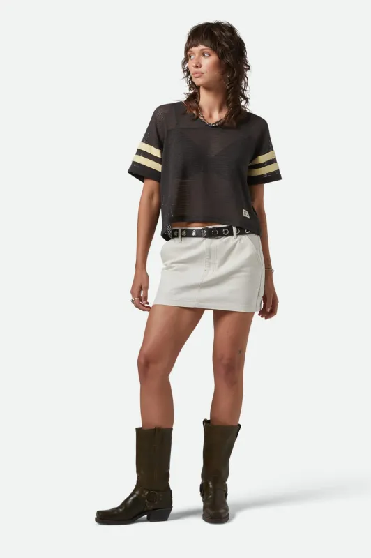 Essex Painter Mini Skirt - Egret White sold by Brixton