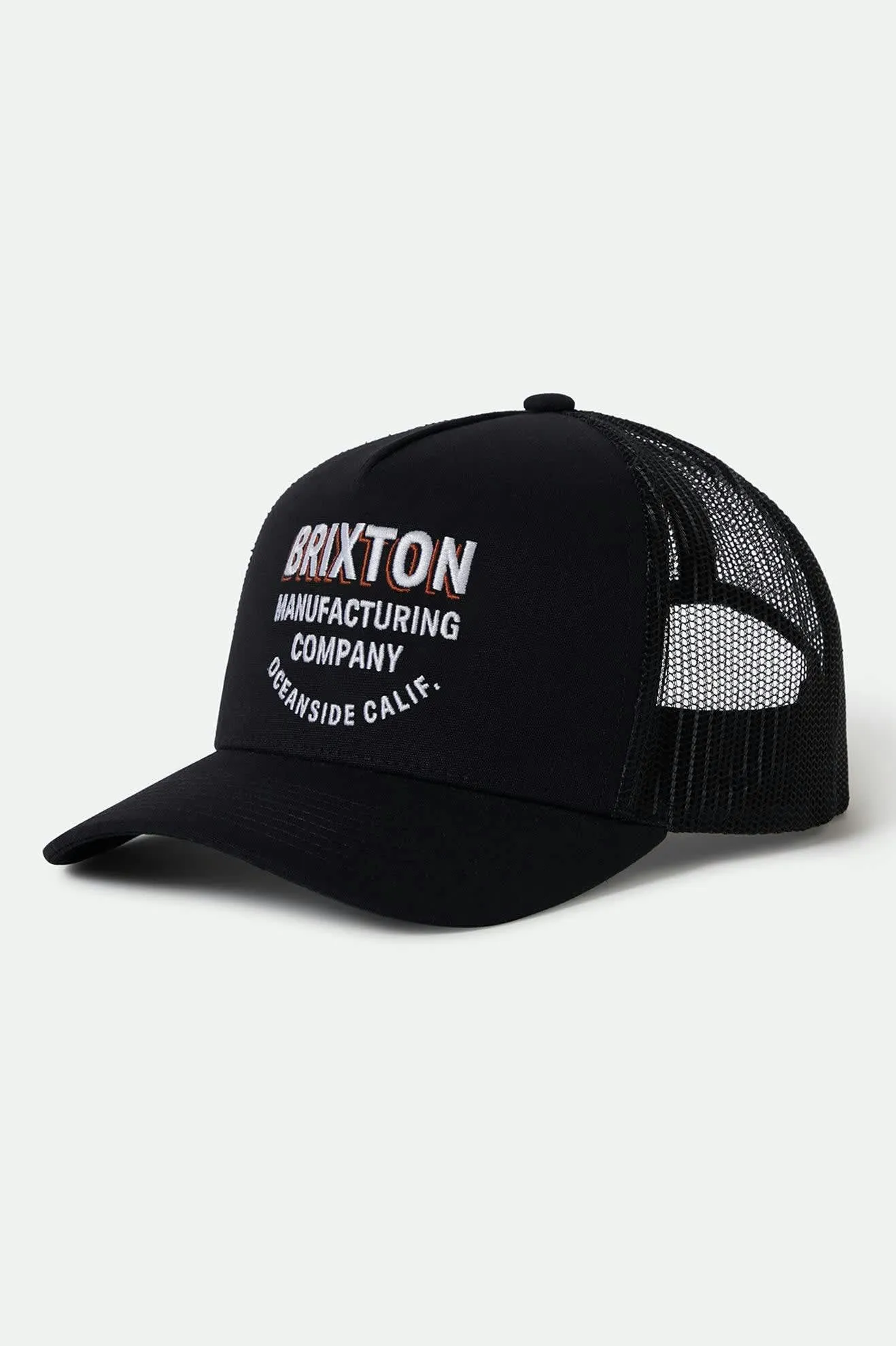 Crest Netplus Trucker Hat - Black/Black sold by Brixton