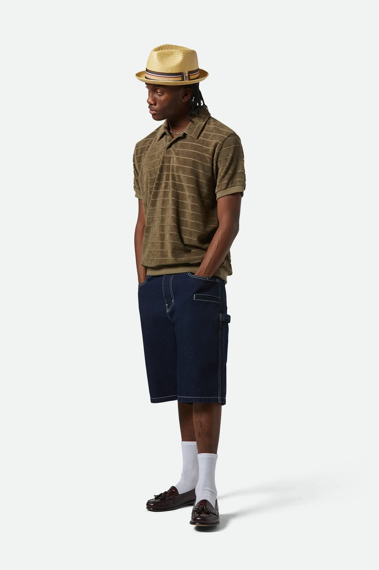 Weekend Terry Cloth S/S Polo - Ivy Green sold by Brixton product image thumbnail 2