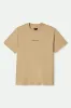 Quality Embroidered Heavyweight S/S Standard T-Shirt - Cream Classic Wash sold by Brixton