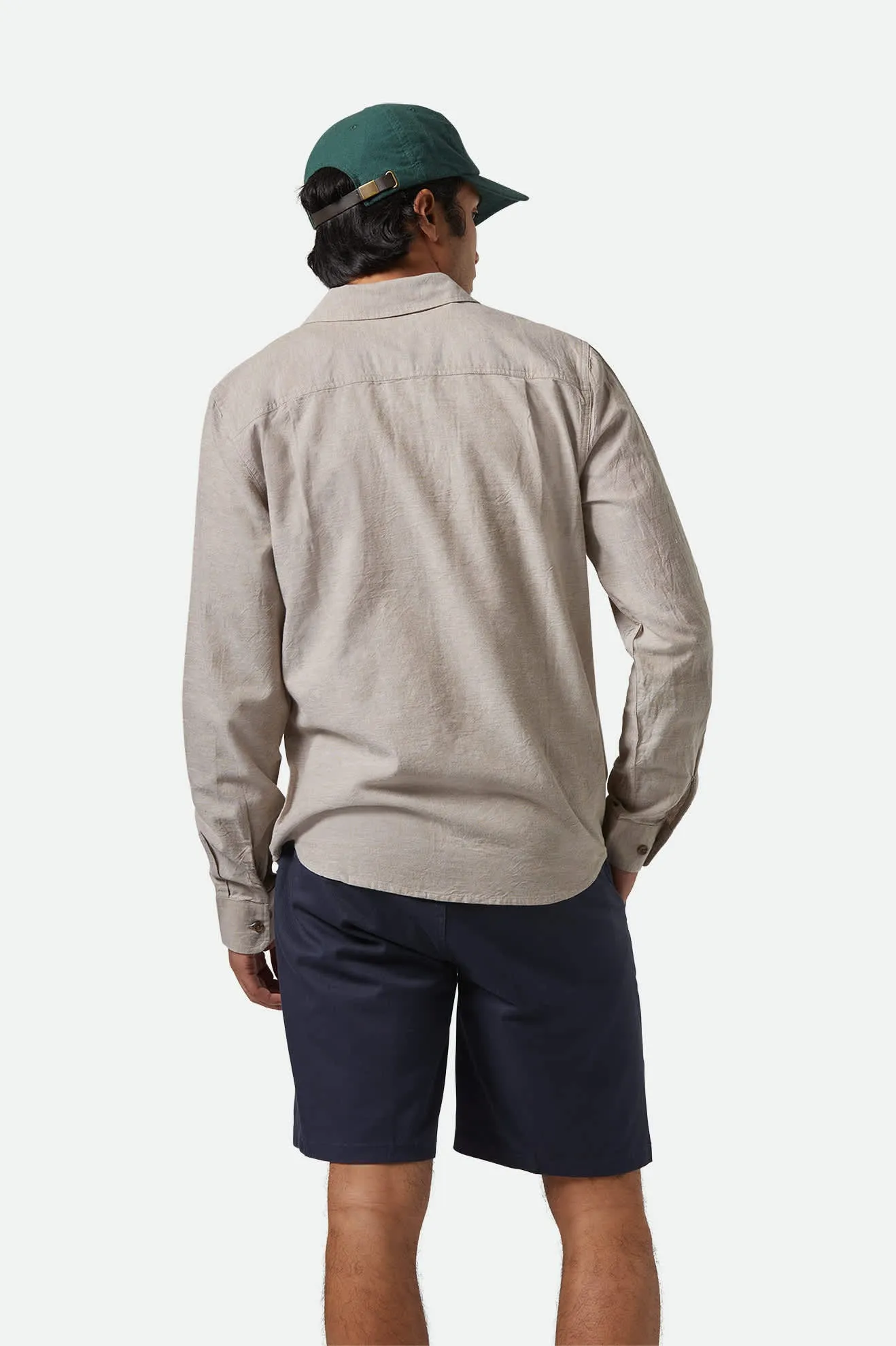 The Daily Cotton L/S Shirt - Khaki sold by Brixton product image thumbnail 4