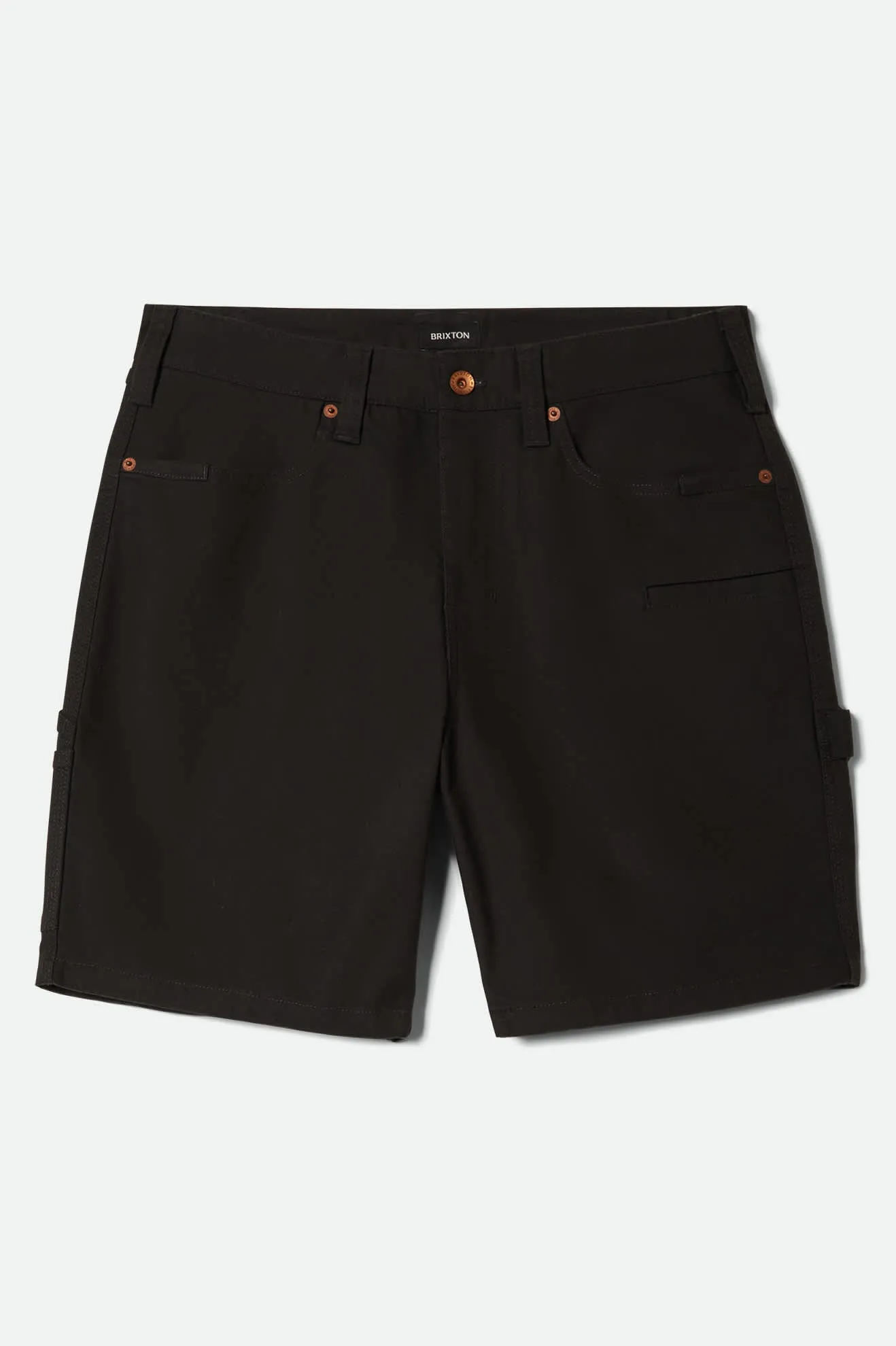 Builders Carpenter Baggy Short - Washed Black sold by Brixton