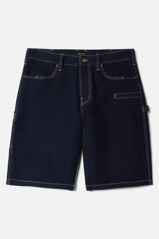 Builders Carpenter Baggy Short - Rinse Denim sold by Brixton