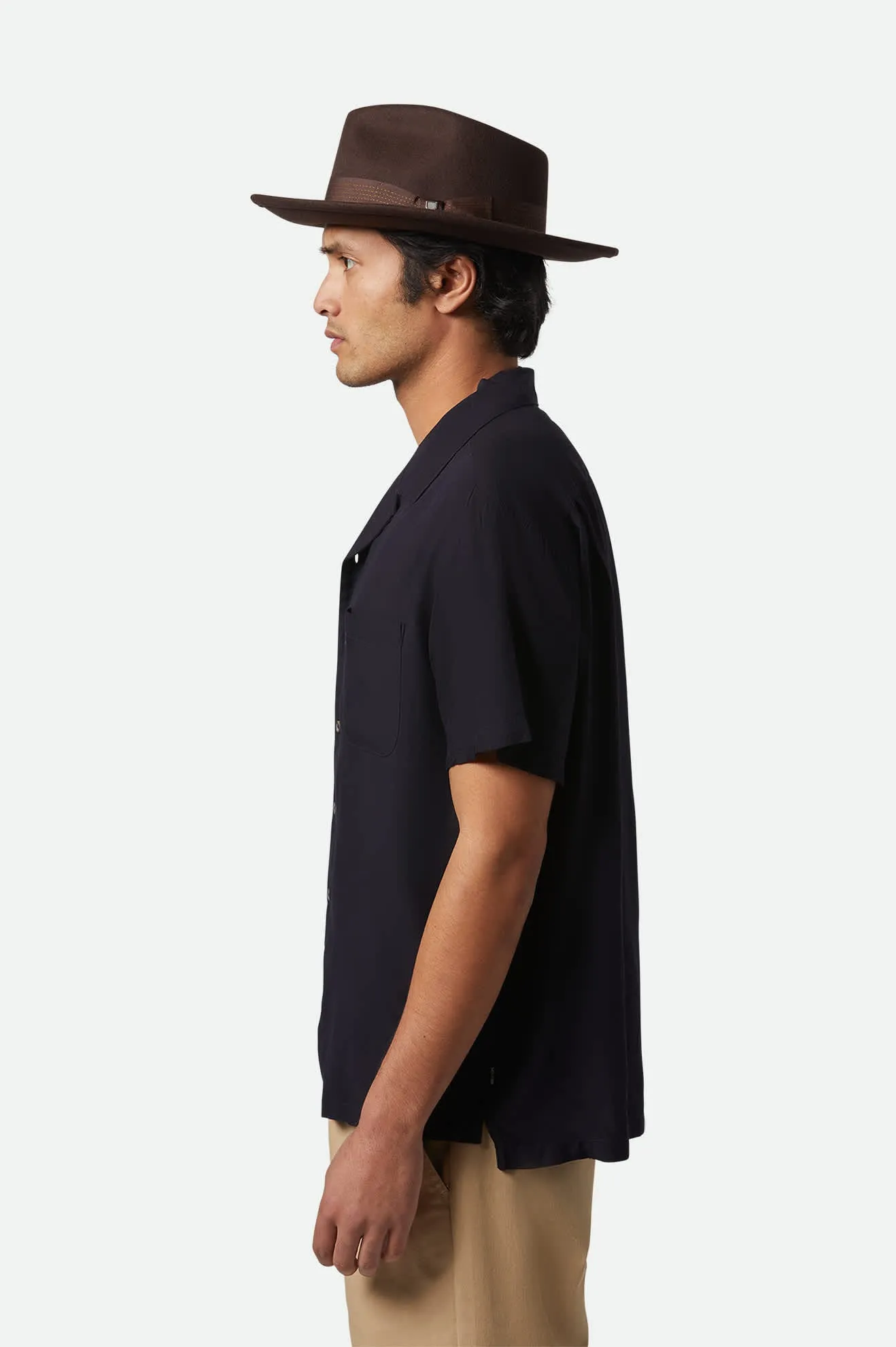 Bunker S/S Camp Collar Shirt - Black sold by Brixton product image thumbnail 4