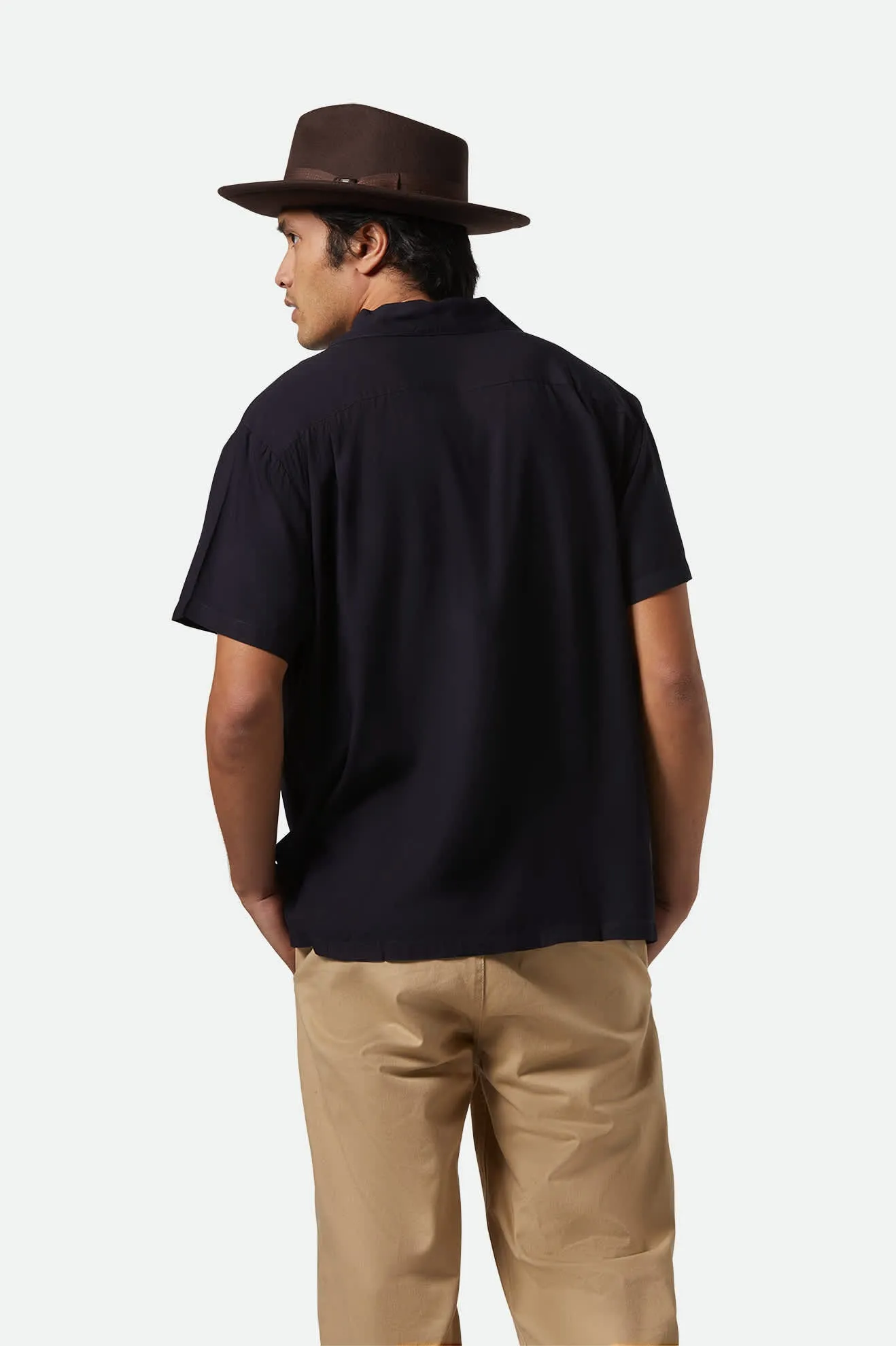 Bunker S/S Camp Collar Shirt - Black sold by Brixton product image thumbnail 2