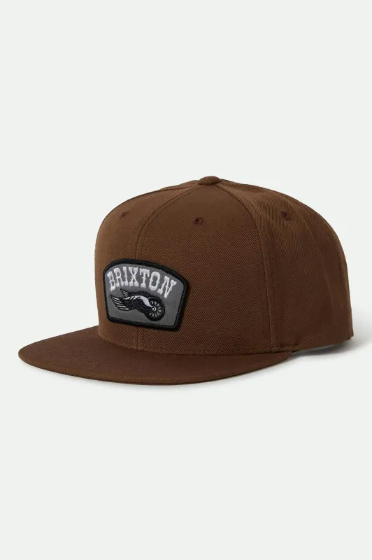Roller Snapback - Pinecone Brown sold by Brixton