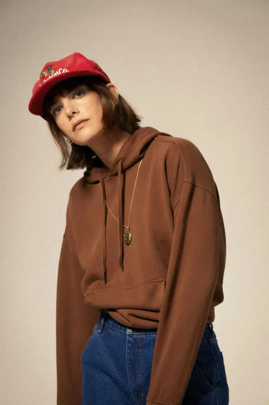 Cross Loop French Terry Hoodie - Pinecone Brown sold by Brixton