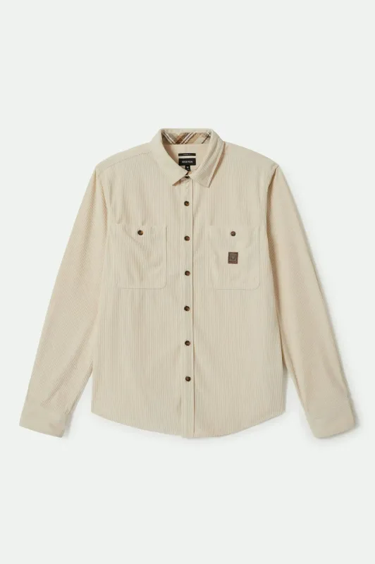 The Field Corduroy L/S Overshirt - Whitecap sold by Brixton